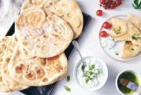 Whole Wheat Naan with Raita