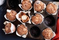 Muffin pan of Cream Cheese Carrot Cake Muffins