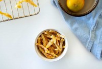 Small bowl of candied citrus peel