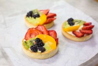 Three fruit tarts