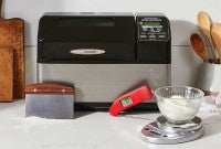 Bread machine on counter