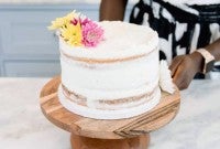 Naked cake decorated with flowers