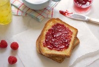 Toast with raspberry jam