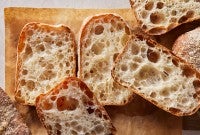 Pan de Cristal with open crumb