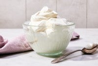 Bowl of homemade whipped cream