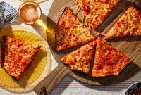 Sliced South Shore Bar Pizza being served