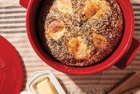 Bread baked in a Dutch oven 