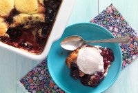 Almond Flour Berry Cobbler via @kingarthurflour