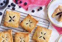 Blueberry Hand Pies Bakealong via @kingarthurflour