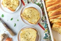 Butterflake Herb Loaf Bakealong via @kingarthurflour