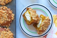 Pumpkin Muffins Bakealong via @kingarthurflour