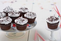 Favorite Fudge Birthday Cupcakes with 7-Minute Icing