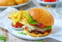 No-Knead Cheese Burger Buns