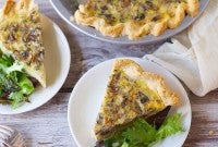 Mushroom-Cheddar Quiche