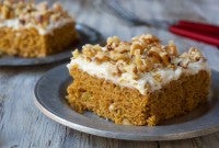 Pumpkin Cake Bars with Cream Cheese Frosting