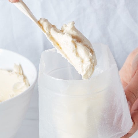 Filling a piping bag - select to zoom