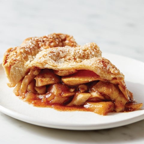 Slice of apple pie on a plate - select to zoom
