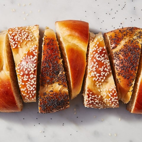 Sliced up Challah - select to zoom