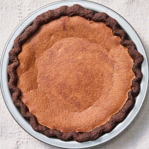 Chocolate Chess Pie seen from above. - select to zoom