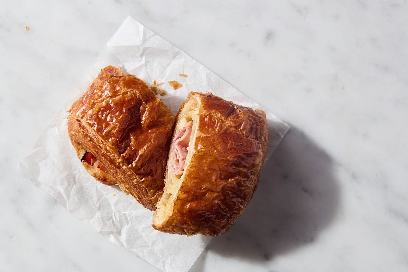 Ham and cheese croissant