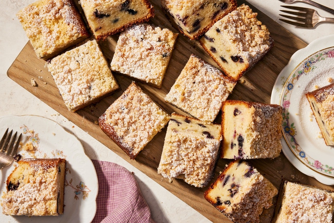 Sweet Corn and Blueberry Coffee Cake