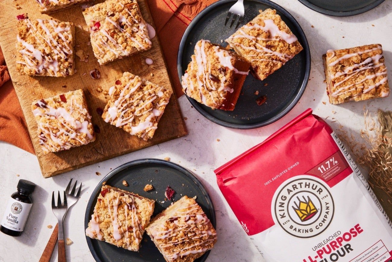 Cranberry Coffee Cake with Almond Crunch