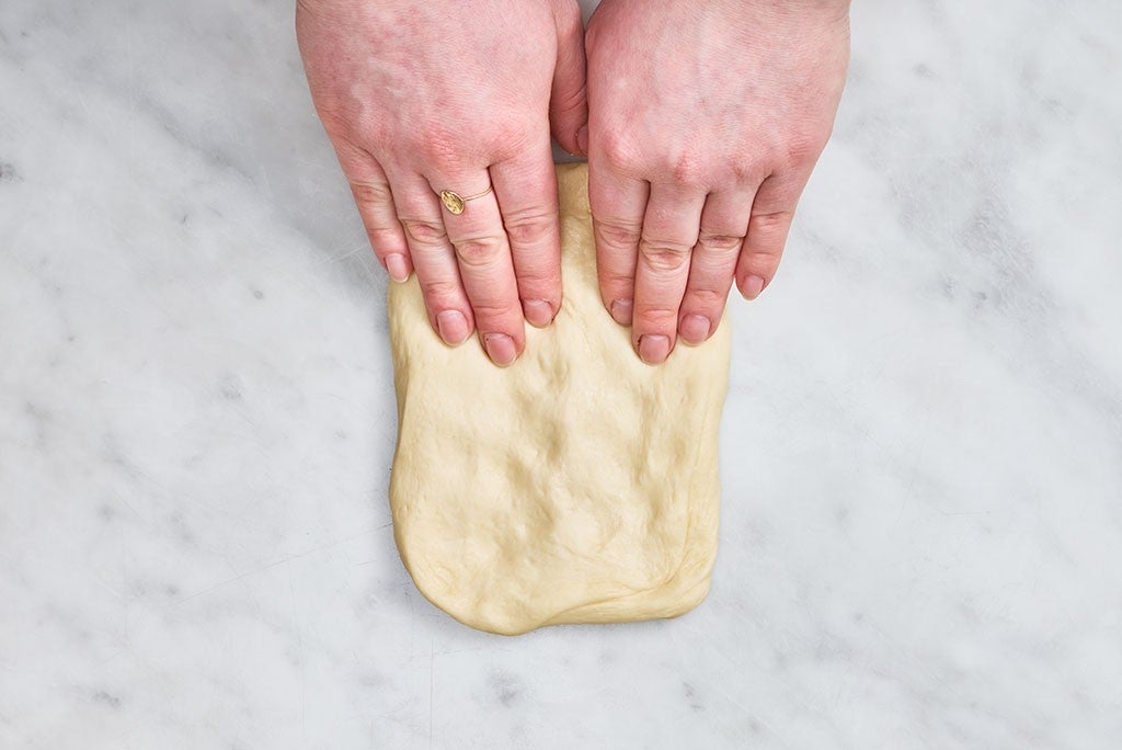 Deflating Sourdough Milk Bread dough