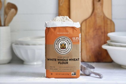 Bag of white whole wheat flour