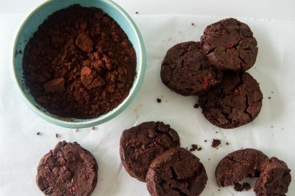 World Peace Cookies 2.0 next to bowl of Dutch-process cocoa