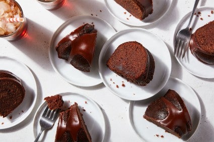 Root Beer Cake with Chocolate Root Beer Ganache