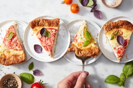 Tomato Pie with Parmesan and Basil