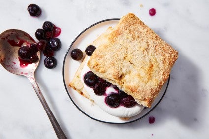 Blueberry Shortcakes with Lime and Ginger