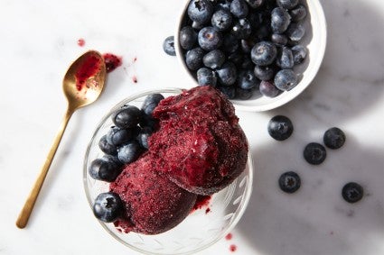 Cranberry Sorbet Made with Alternative Baking Sugar 