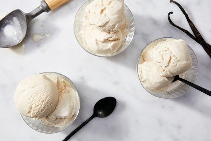 Alternative to vanilla ice cream made with brown sugar