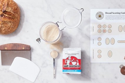 Instant yeast being measured