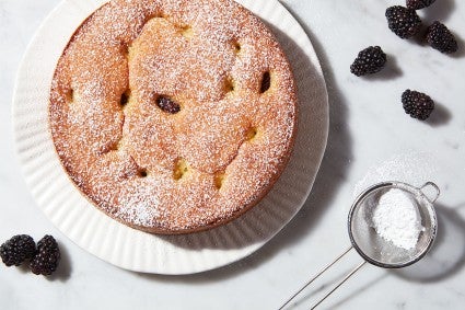 Sunken Berry Almond Cake