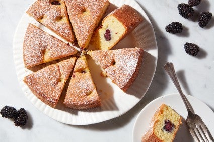 Sunken Berry Almond Cake