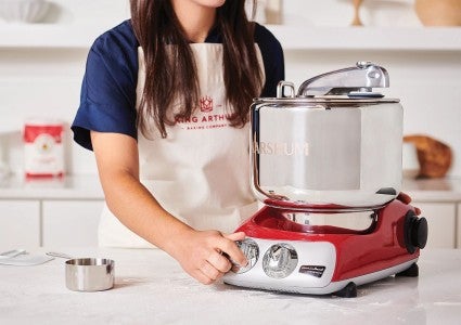 Baker using Ankarsrum mixer