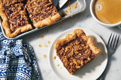 Walnut & Oat Slab Pie