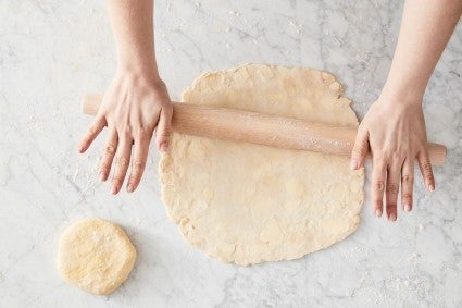 Rolling out pie dough