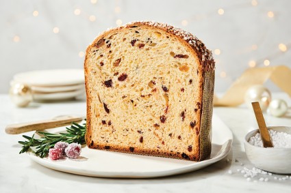 Panettone, made with a baking mix