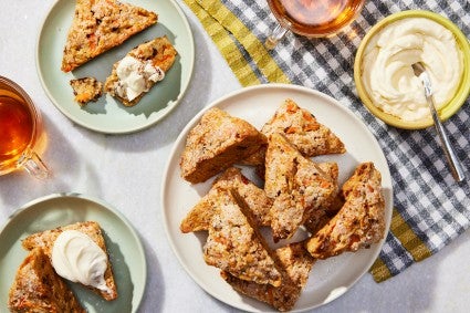 Carrot Cake Scones with Cream Cheese Frosting