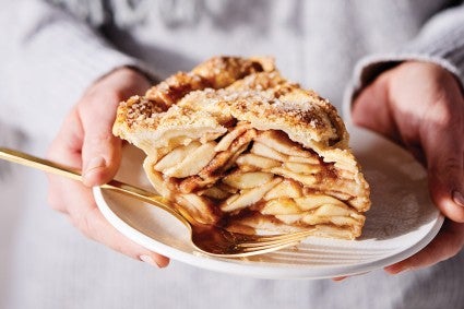 Slice of apple pie