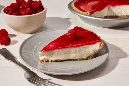 No-Bake Cheesecake with Raspberry Sauce