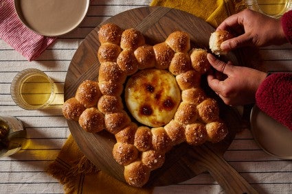 Rosemary-Scented Baked Brie Bread 