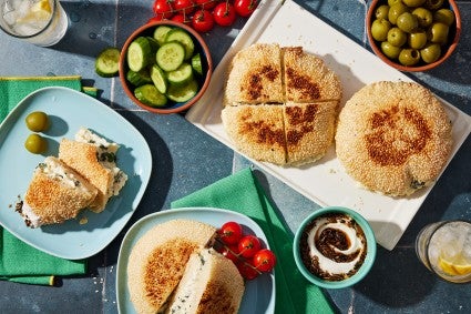 Cheese and Mint Ka’ak (Middle Eastern Bagels) 