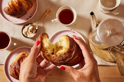 Faux-Laminated Maple Brioche Buns 