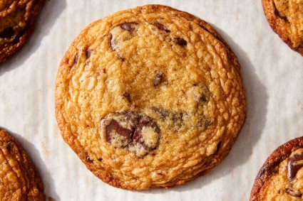 Close up of chocolate chip cookie