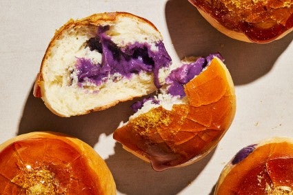 Ube Bibingka Custard Buns 