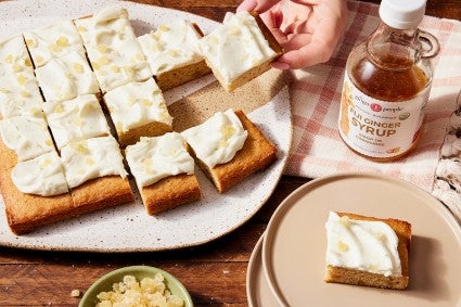 Dark and stormy gingerbread bars 